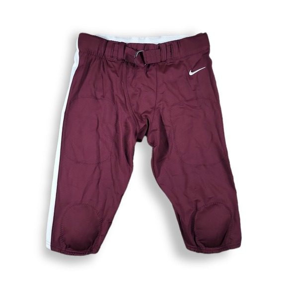 Nike Vapor Untouchable Football Pants Built In Belt Maroon Men's Size XL - Picture 1 of 7
